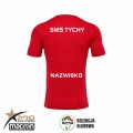 Koszulka sportowa Macron czerwona tył | SMS TYCHY