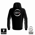 Bluza bawełniana z kapturem Macron czarna tył I PKKK