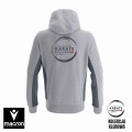 Bluza bawełniana z kapturem Macron szara tył I PKKK