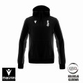 Bluza bawełniana z kapturem Macron czarna I PKKK